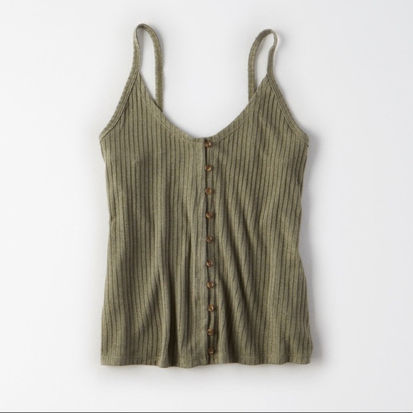 American Eagle Outfitters Tops - American Eagle Olive Green Tank Top